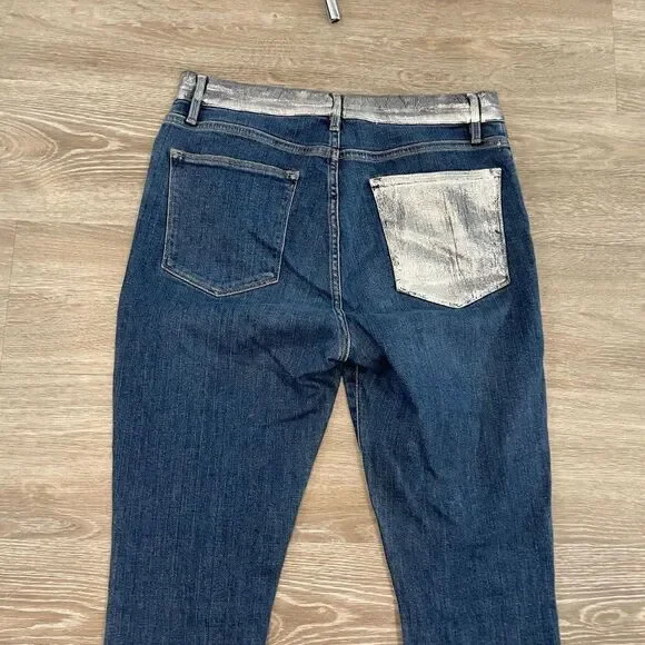 Frame Le High Skinny Foil Pocket Jeans sz 30 Low rise - Picture 3 of 7